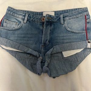One Teaspoon Ash Blue Bandit Shorts